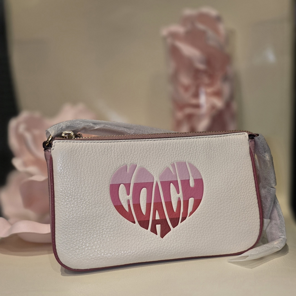 Coach Nolita 19S with Striped Heart Motif
